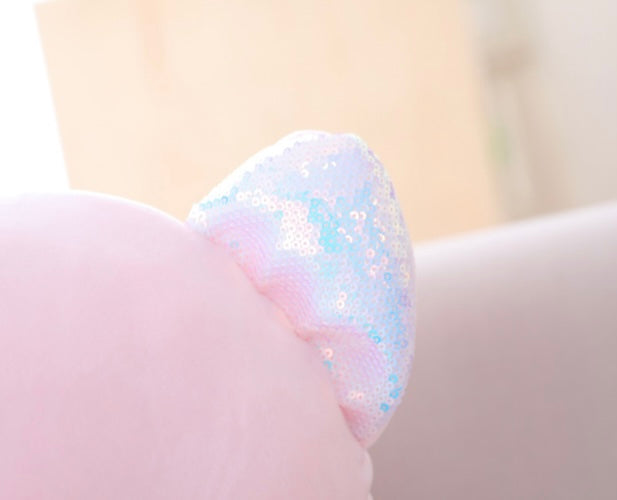 Happy Colorful Rainbow Tummy Cat Plushie with Big Shinny Eyes